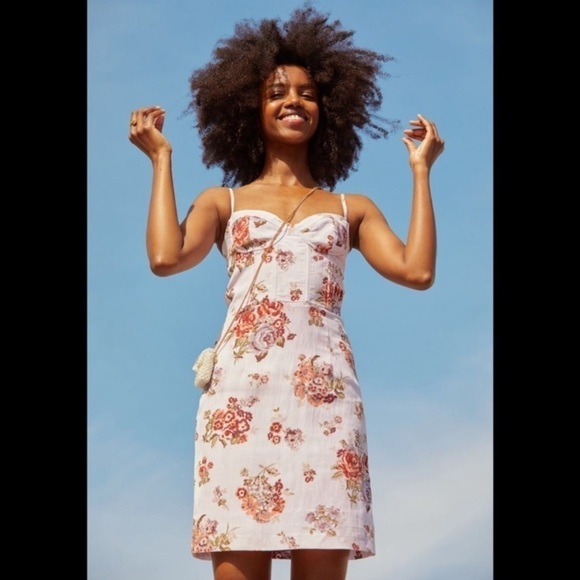 Brock Collection x H&M Lyocell-blend Dress floral size small beach summer travel - Picture 3 of 16